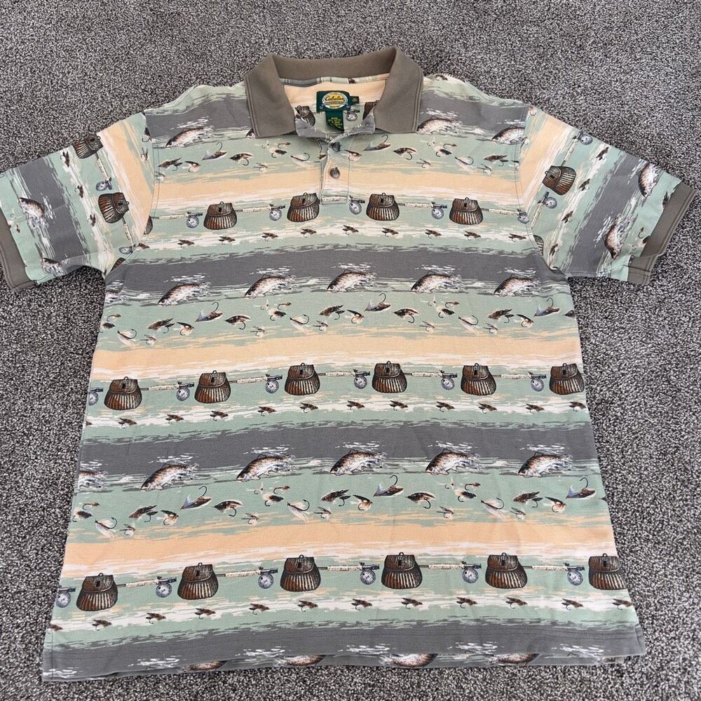 Cabela's Outdoor Gear Fishing Themed Polo Shirt XL Tall